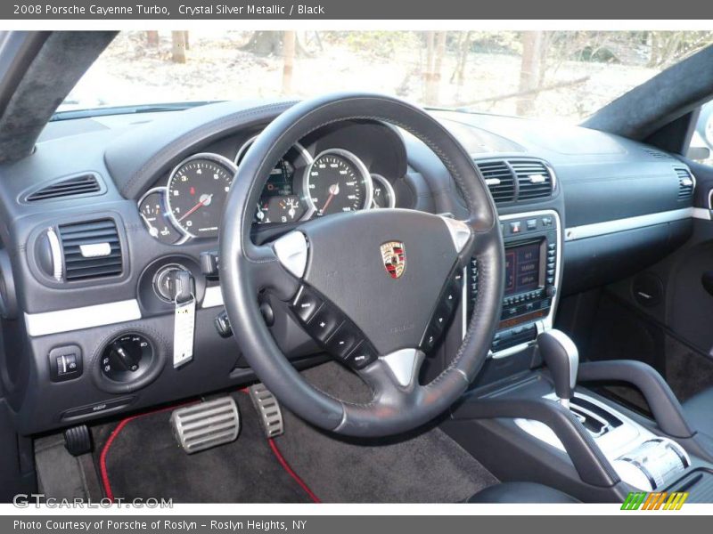 Crystal Silver Metallic / Black 2008 Porsche Cayenne Turbo