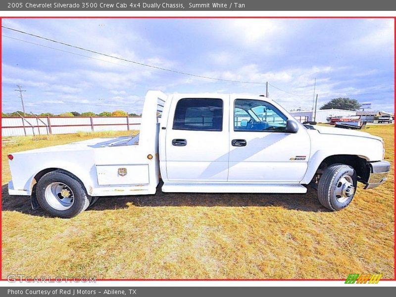 Summit White / Tan 2005 Chevrolet Silverado 3500 Crew Cab 4x4 Dually Chassis