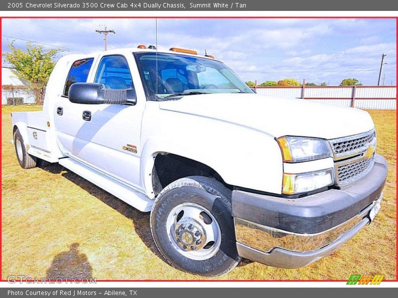 Summit White / Tan 2005 Chevrolet Silverado 3500 Crew Cab 4x4 Dually Chassis