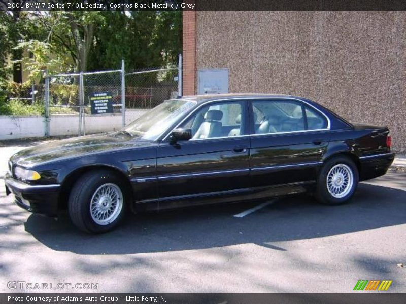 Cosmos Black Metallic / Grey 2001 BMW 7 Series 740iL Sedan