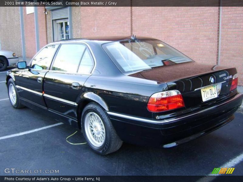 Cosmos Black Metallic / Grey 2001 BMW 7 Series 740iL Sedan