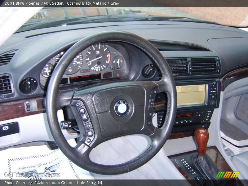 Cosmos Black Metallic / Grey 2001 BMW 7 Series 740iL Sedan