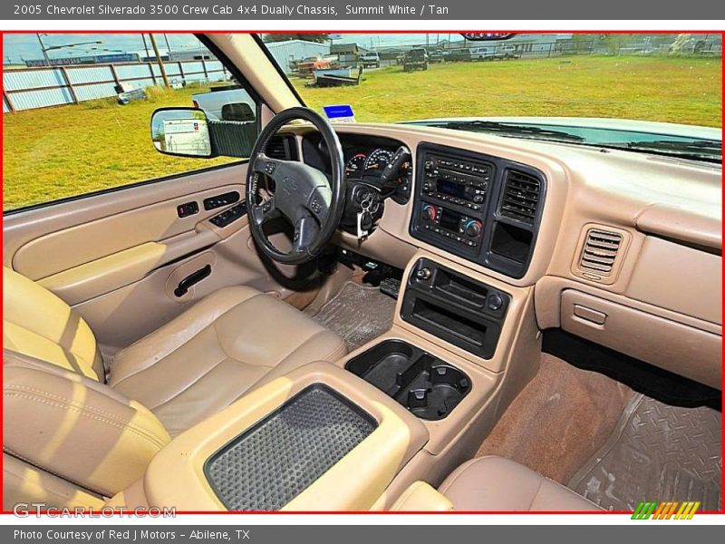 Summit White / Tan 2005 Chevrolet Silverado 3500 Crew Cab 4x4 Dually Chassis