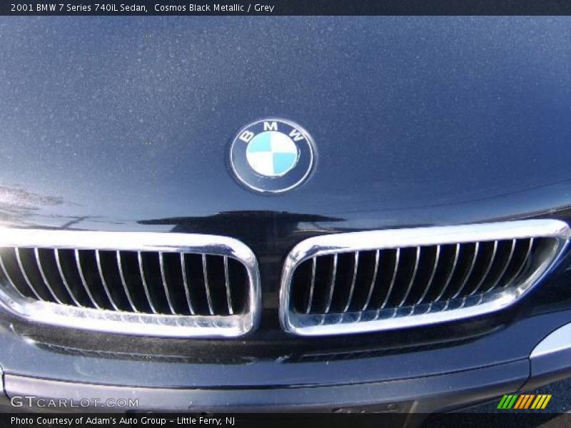 Cosmos Black Metallic / Grey 2001 BMW 7 Series 740iL Sedan