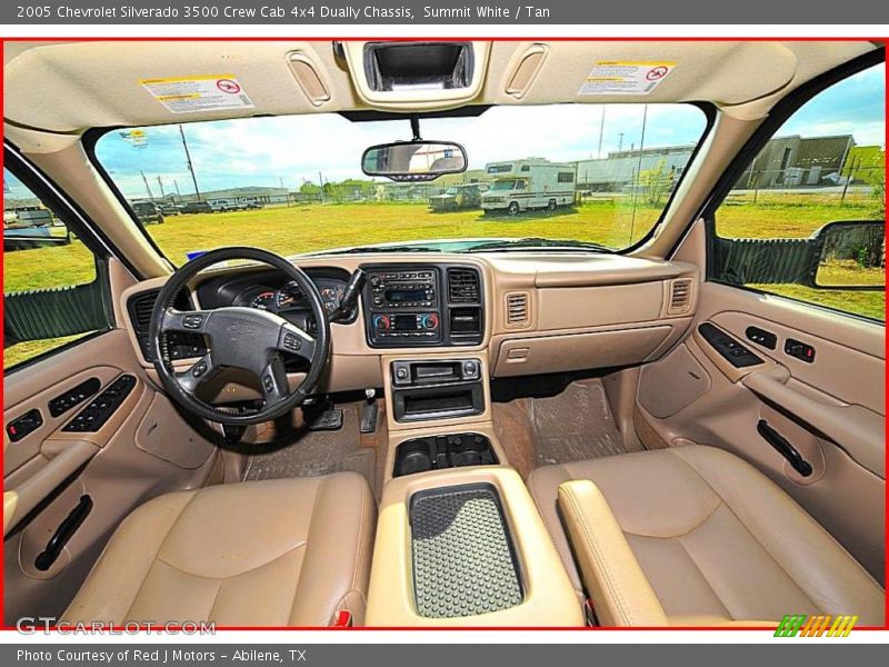 Summit White / Tan 2005 Chevrolet Silverado 3500 Crew Cab 4x4 Dually Chassis