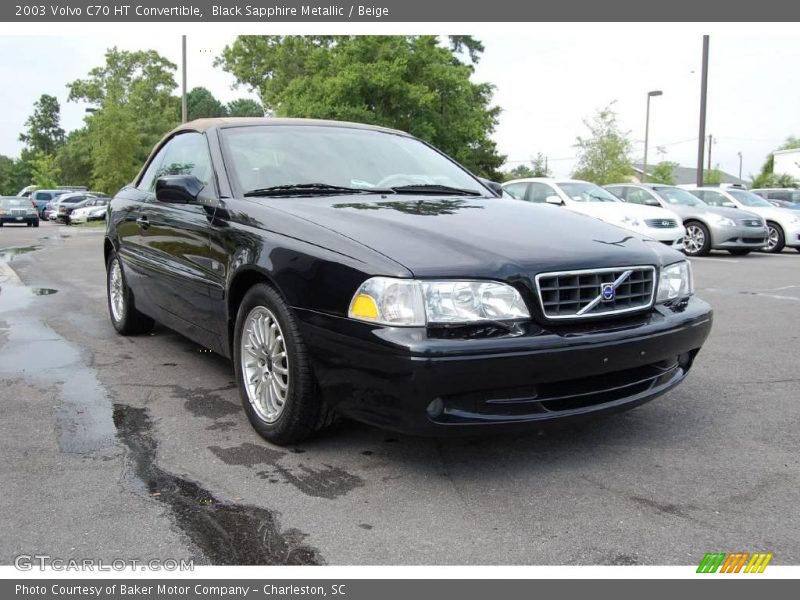 Black Sapphire Metallic / Beige 2003 Volvo C70 HT Convertible