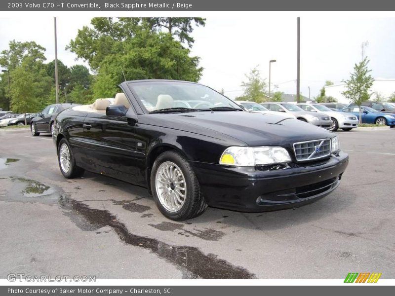 Black Sapphire Metallic / Beige 2003 Volvo C70 HT Convertible