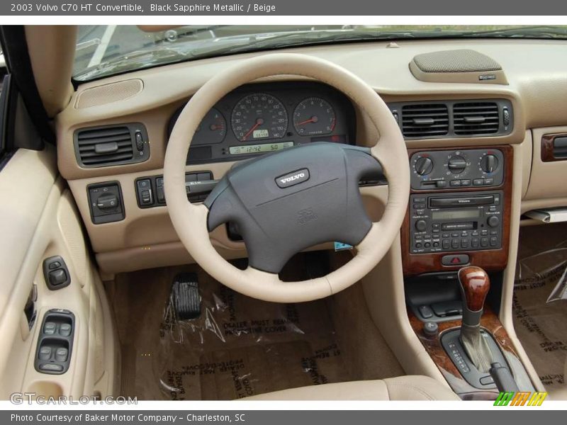 Black Sapphire Metallic / Beige 2003 Volvo C70 HT Convertible