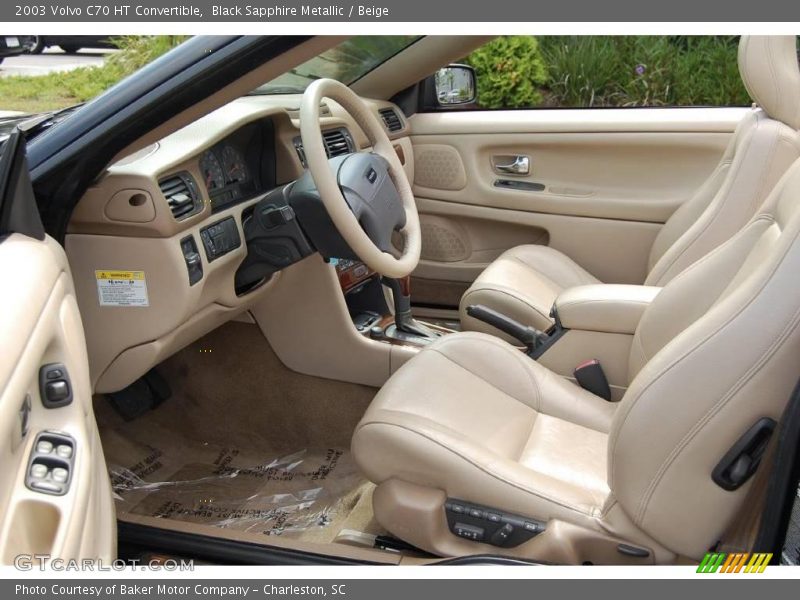 Black Sapphire Metallic / Beige 2003 Volvo C70 HT Convertible