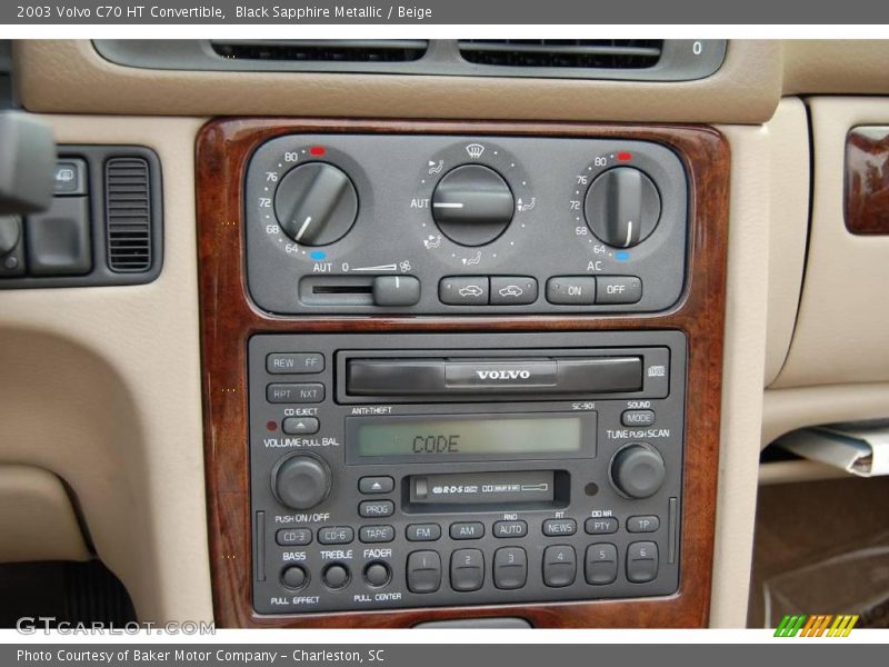 Black Sapphire Metallic / Beige 2003 Volvo C70 HT Convertible