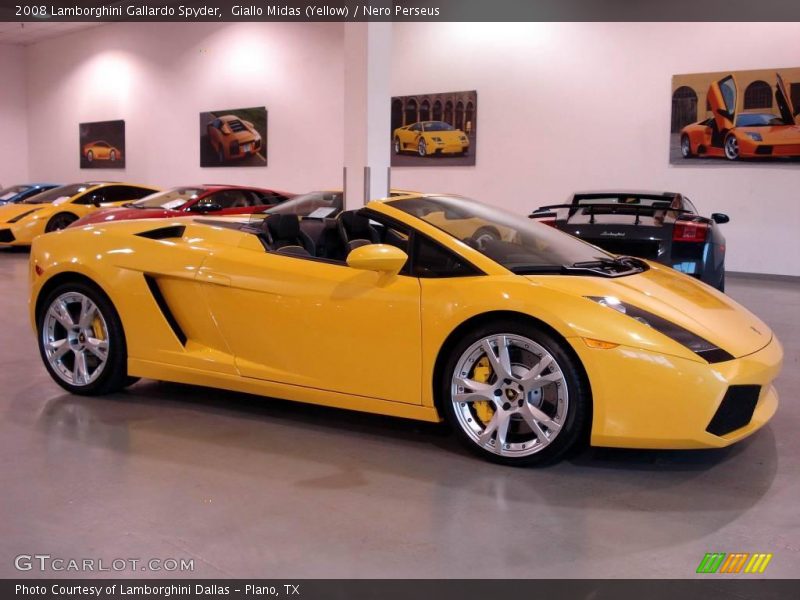 Giallo Midas (Yellow) / Nero Perseus 2008 Lamborghini Gallardo Spyder