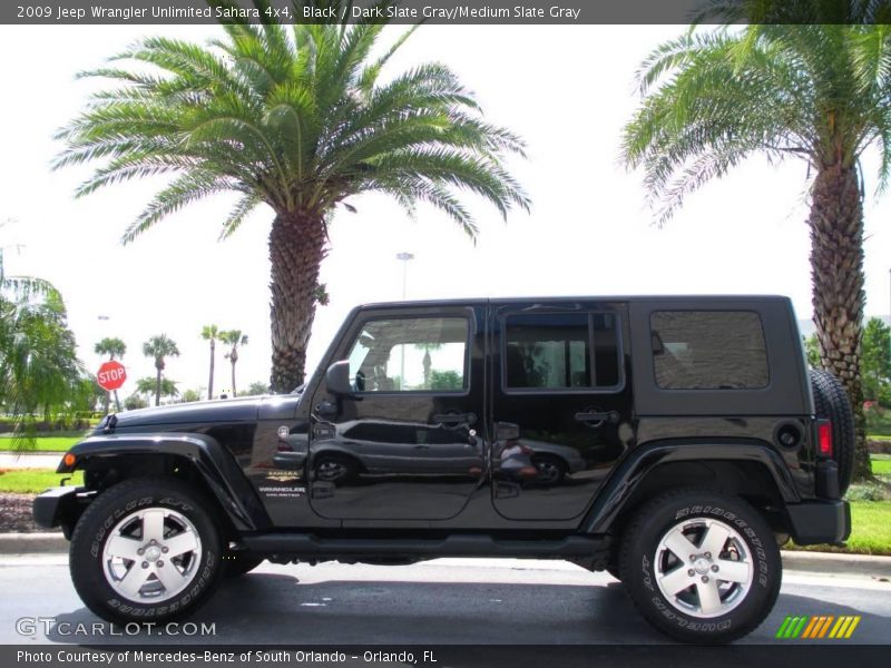 Black / Dark Slate Gray/Medium Slate Gray 2009 Jeep Wrangler Unlimited Sahara 4x4