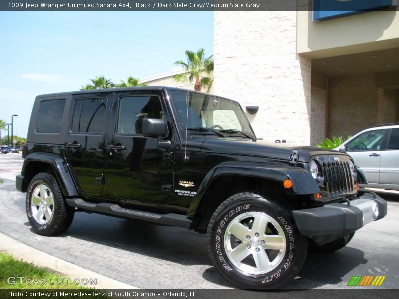 Black / Dark Slate Gray/Medium Slate Gray 2009 Jeep Wrangler Unlimited Sahara 4x4