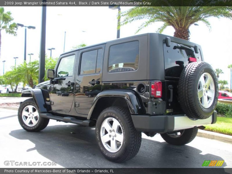 Black / Dark Slate Gray/Medium Slate Gray 2009 Jeep Wrangler Unlimited Sahara 4x4