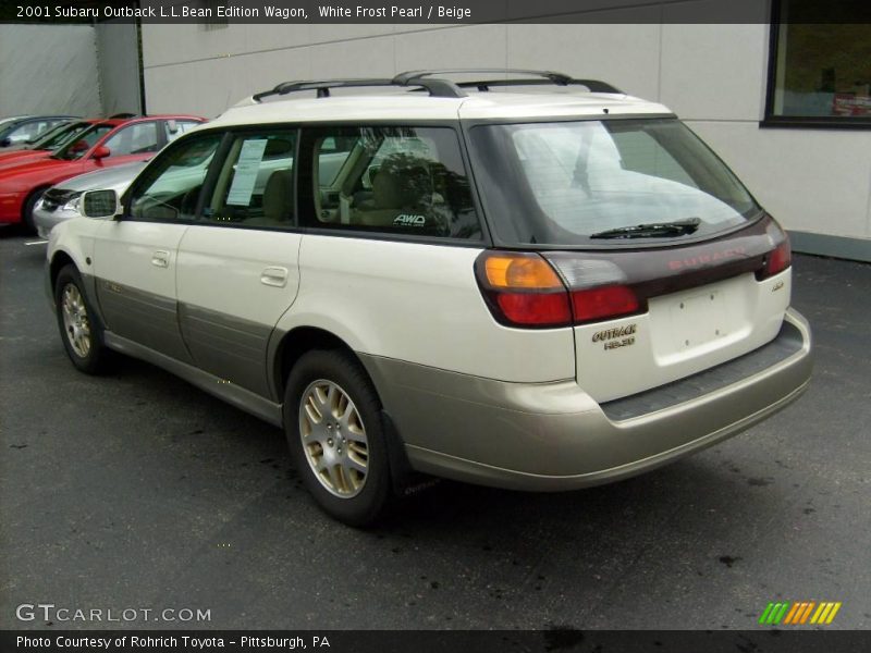 White Frost Pearl / Beige 2001 Subaru Outback L.L.Bean Edition Wagon