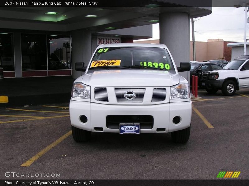 White / Steel Gray 2007 Nissan Titan XE King Cab