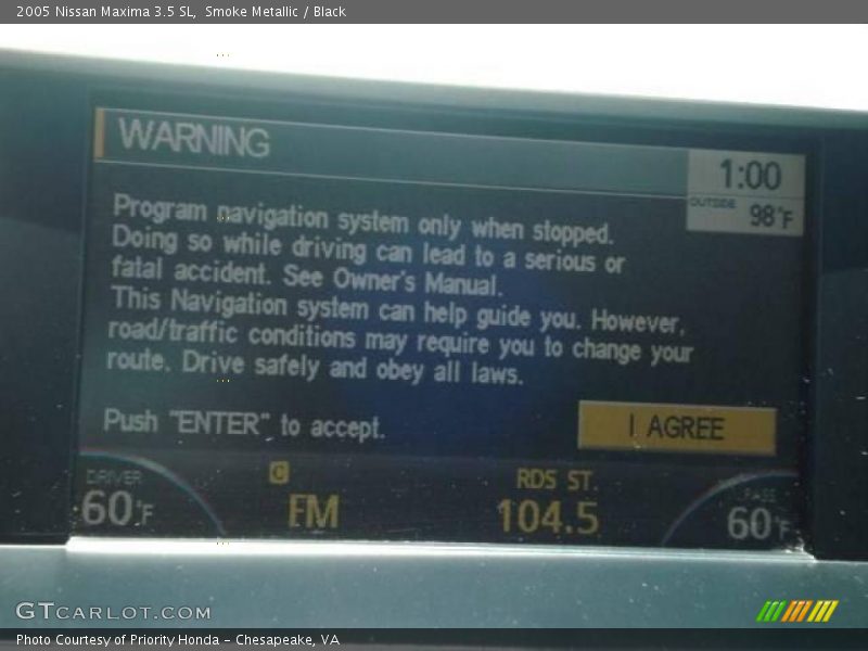 Smoke Metallic / Black 2005 Nissan Maxima 3.5 SL