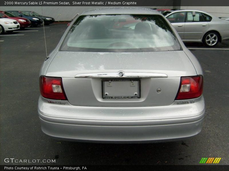 Silver Frost Metallic / Medium Graphite 2000 Mercury Sable LS Premium Sedan