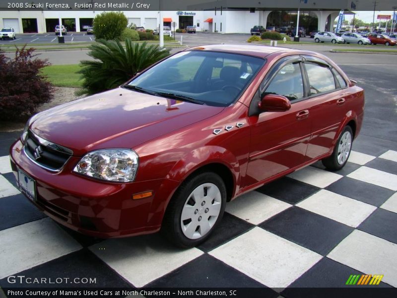 Fusion Red Metallic / Grey 2008 Suzuki Forenza