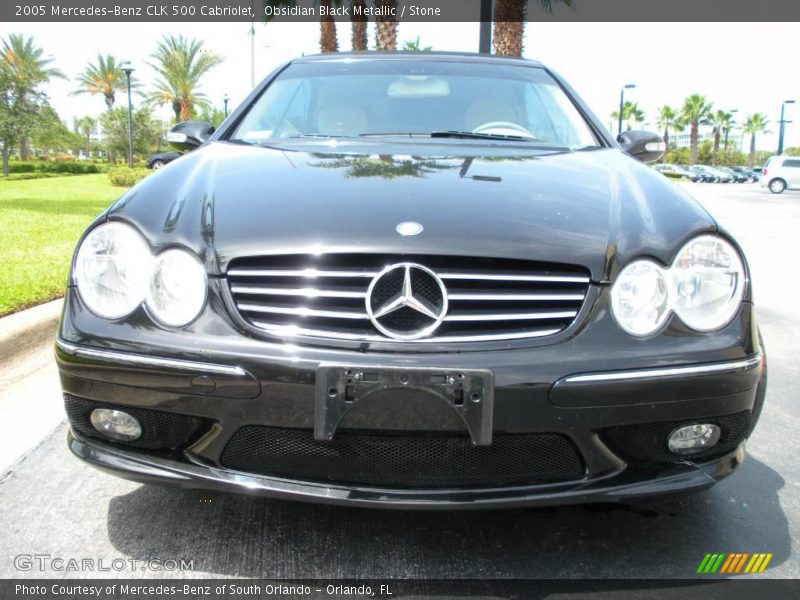 Obsidian Black Metallic / Stone 2005 Mercedes-Benz CLK 500 Cabriolet