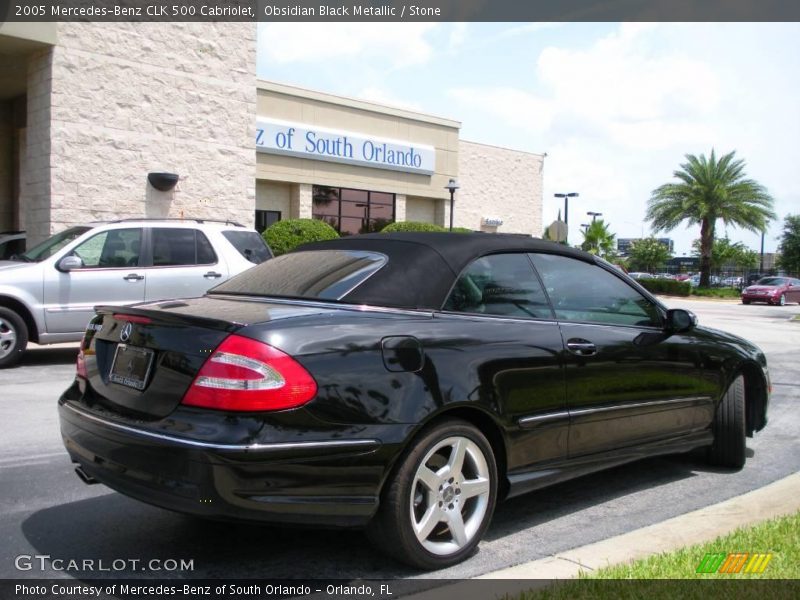 Obsidian Black Metallic / Stone 2005 Mercedes-Benz CLK 500 Cabriolet