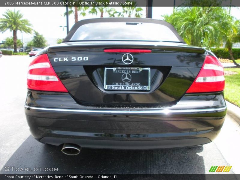 Obsidian Black Metallic / Stone 2005 Mercedes-Benz CLK 500 Cabriolet