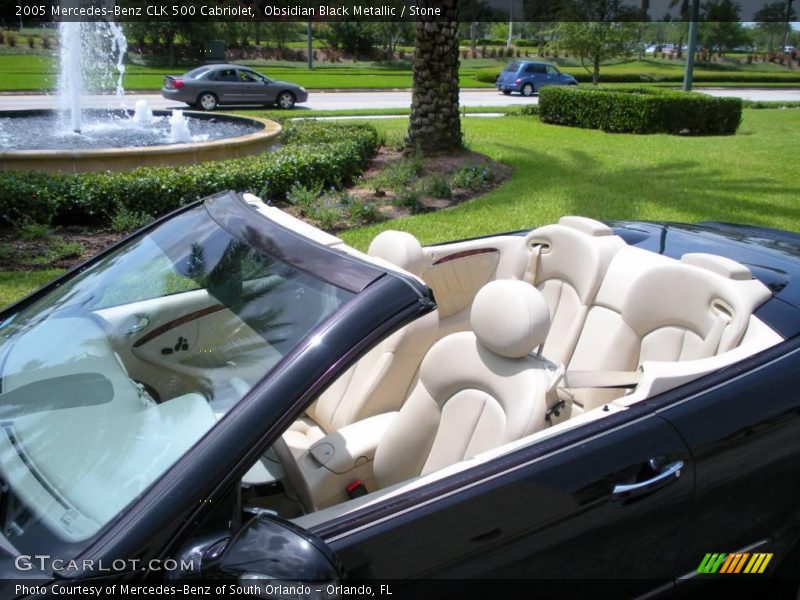 Obsidian Black Metallic / Stone 2005 Mercedes-Benz CLK 500 Cabriolet