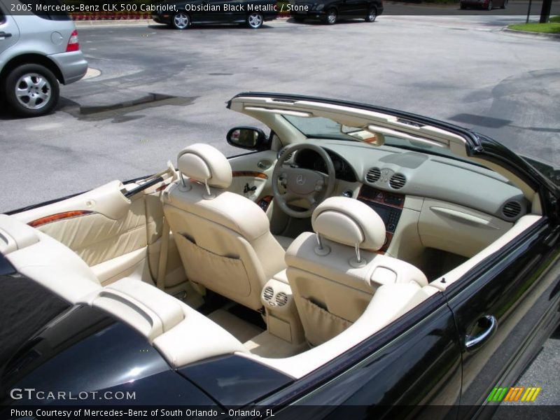 Obsidian Black Metallic / Stone 2005 Mercedes-Benz CLK 500 Cabriolet