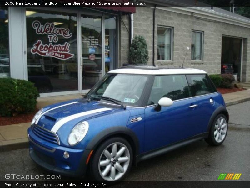 Hyper Blue Metallic / Space Gray/Panther Black 2006 Mini Cooper S Hardtop