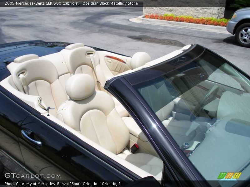 Obsidian Black Metallic / Stone 2005 Mercedes-Benz CLK 500 Cabriolet