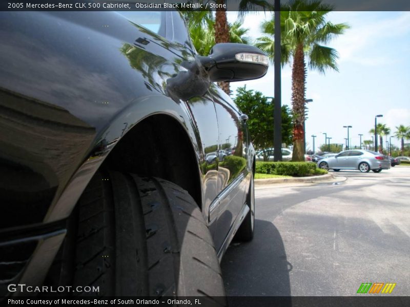 Obsidian Black Metallic / Stone 2005 Mercedes-Benz CLK 500 Cabriolet