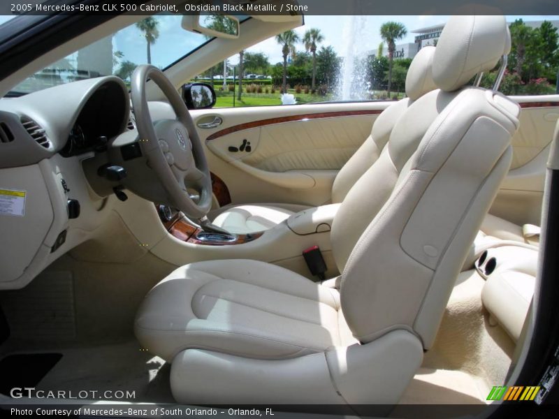 Obsidian Black Metallic / Stone 2005 Mercedes-Benz CLK 500 Cabriolet