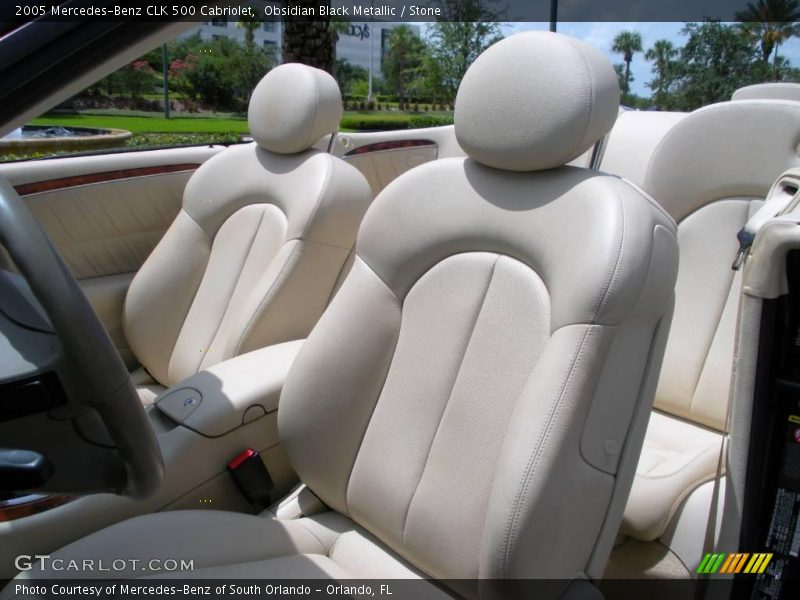 Obsidian Black Metallic / Stone 2005 Mercedes-Benz CLK 500 Cabriolet