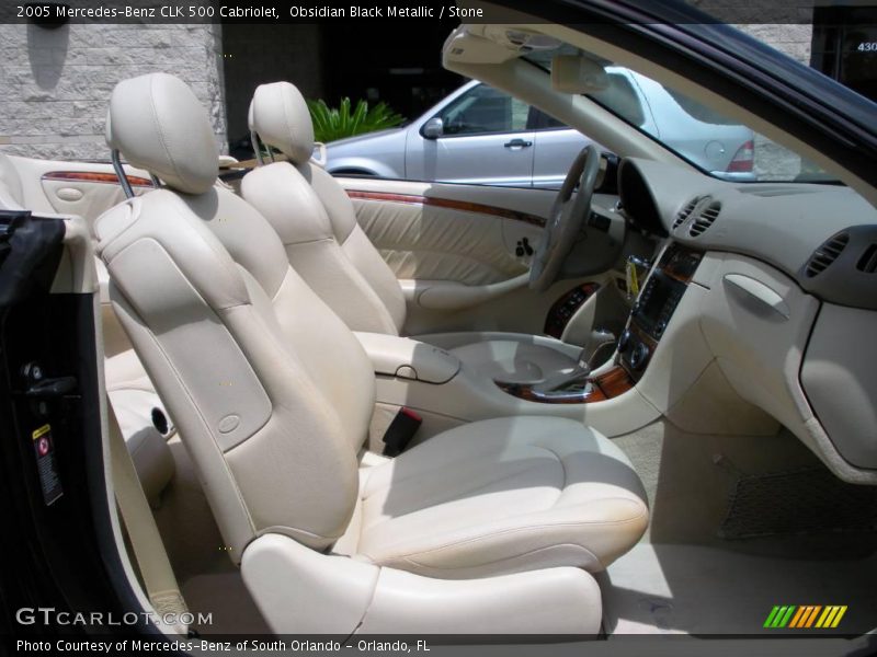 Obsidian Black Metallic / Stone 2005 Mercedes-Benz CLK 500 Cabriolet