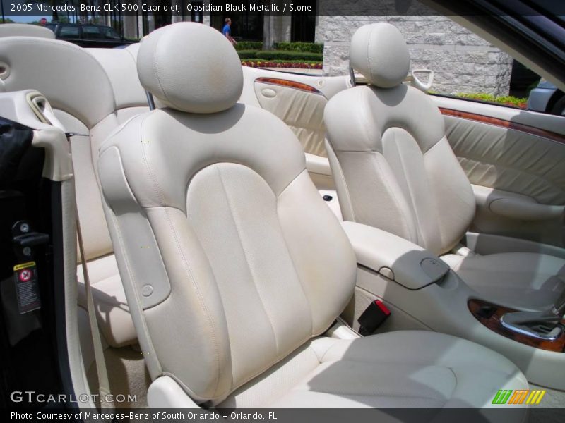 Obsidian Black Metallic / Stone 2005 Mercedes-Benz CLK 500 Cabriolet