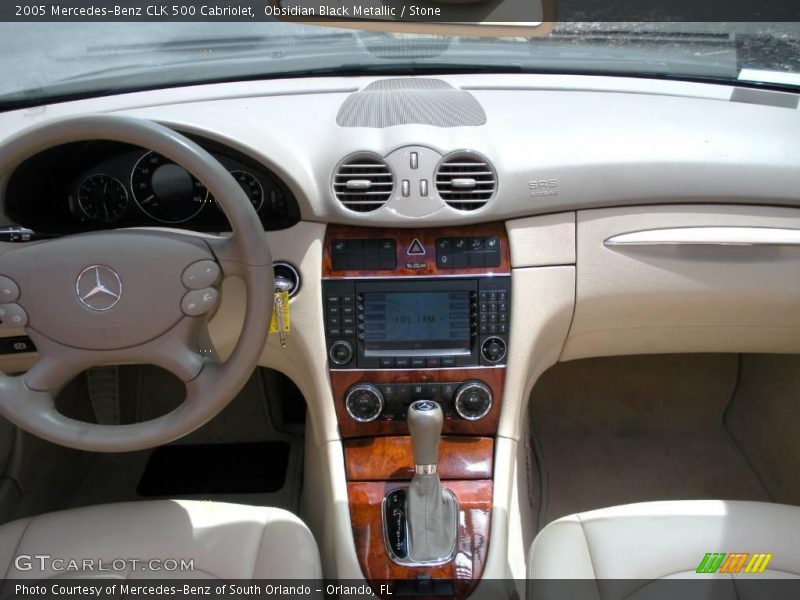 Obsidian Black Metallic / Stone 2005 Mercedes-Benz CLK 500 Cabriolet