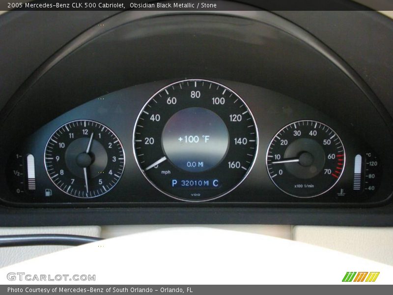 Obsidian Black Metallic / Stone 2005 Mercedes-Benz CLK 500 Cabriolet