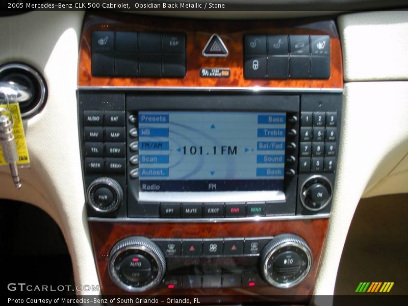 Obsidian Black Metallic / Stone 2005 Mercedes-Benz CLK 500 Cabriolet
