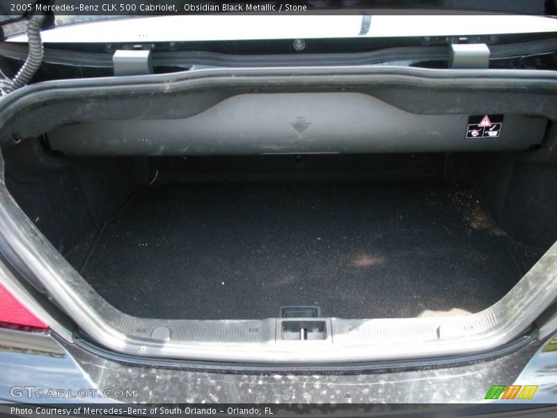 Obsidian Black Metallic / Stone 2005 Mercedes-Benz CLK 500 Cabriolet