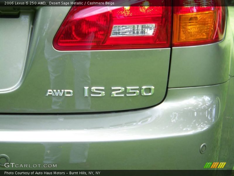 Desert Sage Metallic / Cashmere Beige 2006 Lexus IS 250 AWD