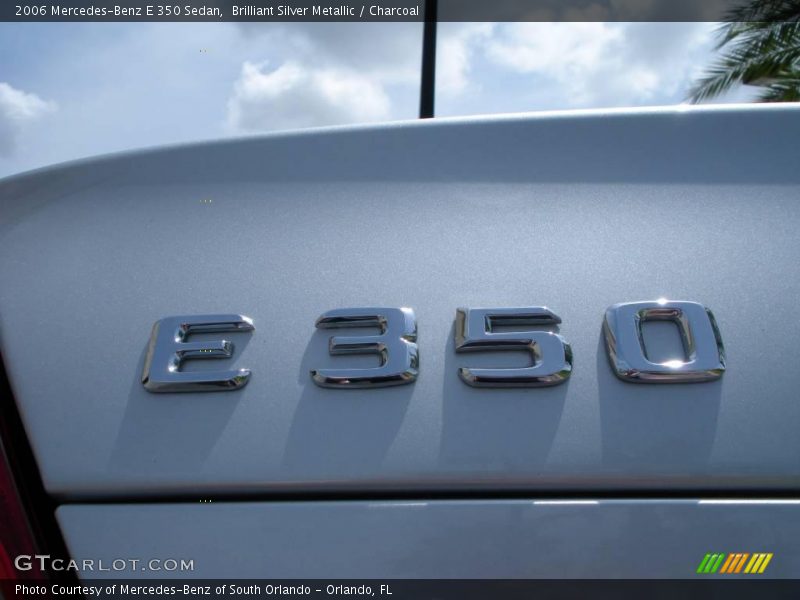 Brilliant Silver Metallic / Charcoal 2006 Mercedes-Benz E 350 Sedan