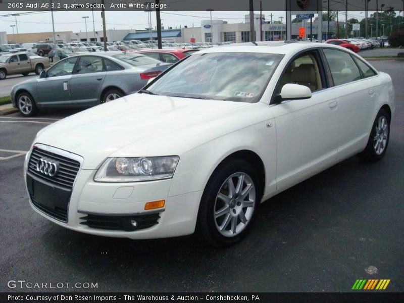 Arctic White / Beige 2005 Audi A6 3.2 quattro Sedan