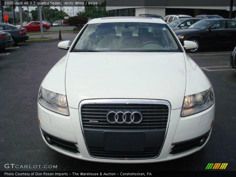 Arctic White / Beige 2005 Audi A6 3.2 quattro Sedan