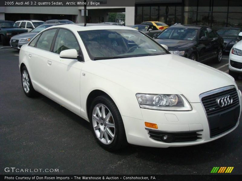 Arctic White / Beige 2005 Audi A6 3.2 quattro Sedan