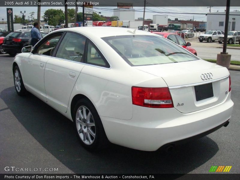 Arctic White / Beige 2005 Audi A6 3.2 quattro Sedan