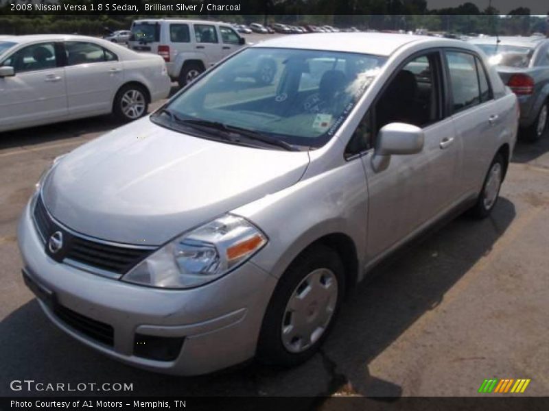 Brilliant Silver / Charcoal 2008 Nissan Versa 1.8 S Sedan