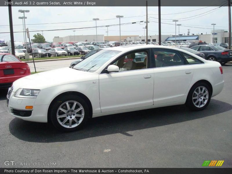 Arctic White / Beige 2005 Audi A6 3.2 quattro Sedan