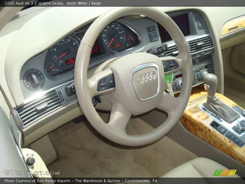 Arctic White / Beige 2005 Audi A6 3.2 quattro Sedan