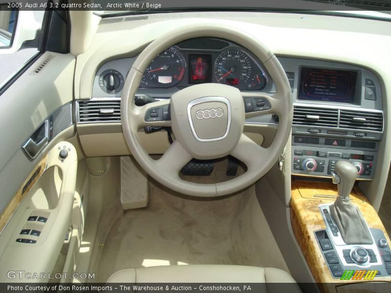 Arctic White / Beige 2005 Audi A6 3.2 quattro Sedan
