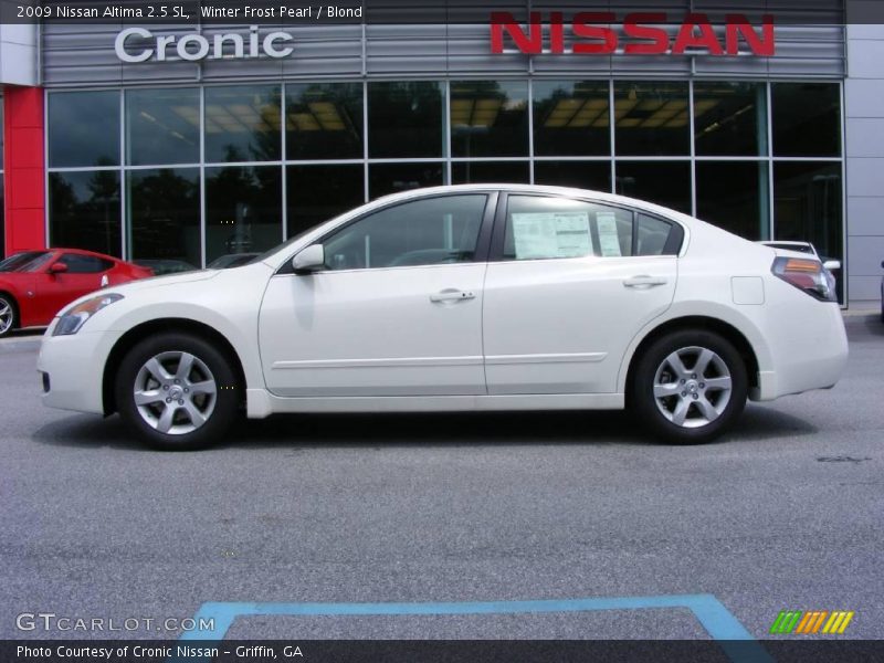 Winter Frost Pearl / Blond 2009 Nissan Altima 2.5 SL